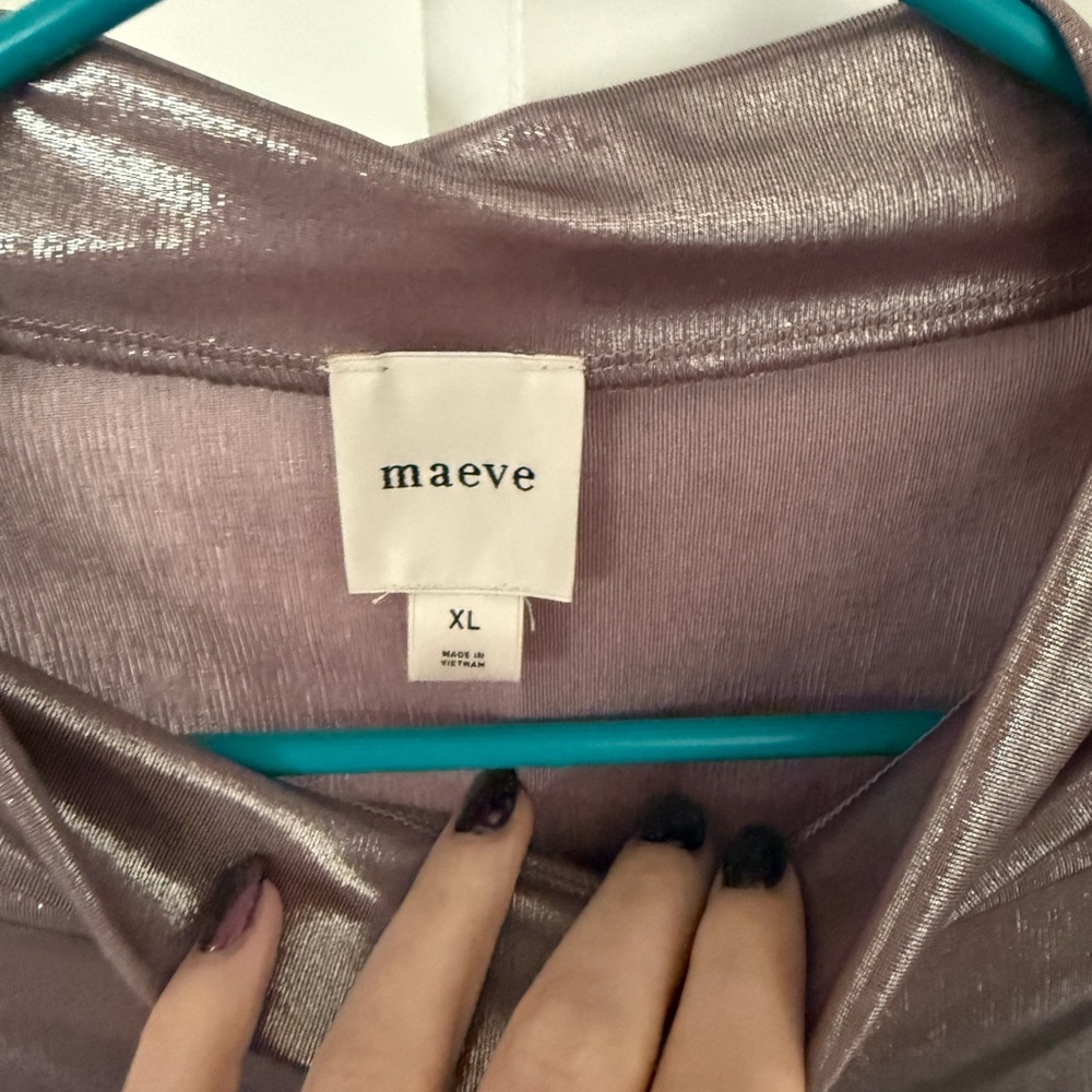 Maeve Metallic Mauve Blouse - Picture 3 of 3